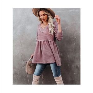 VICI Thermal V-Next Peplum Top